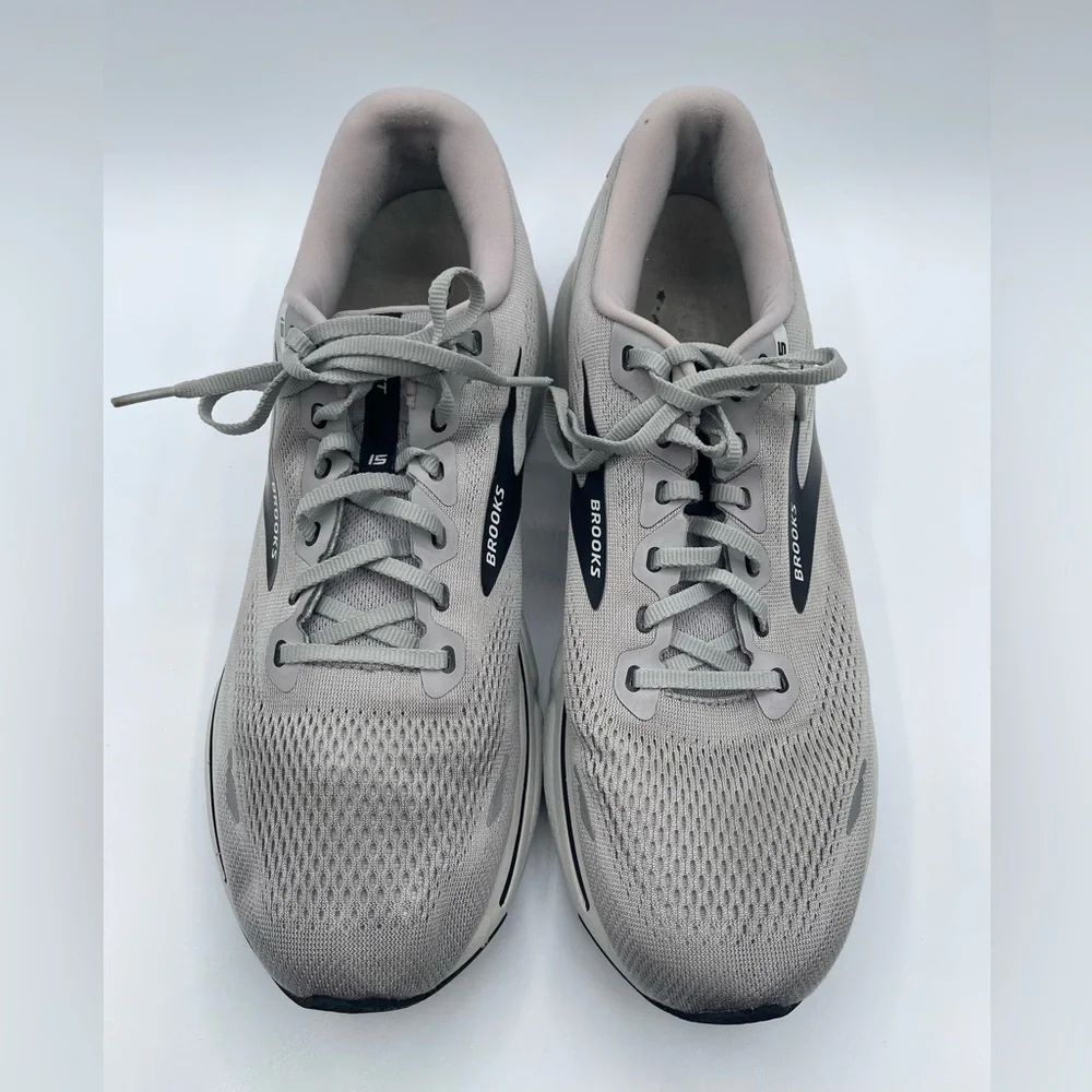 Brooks Ghost 15 Mens 14 Shoes Gray Running Walking Sneaker Gym 1103931D098